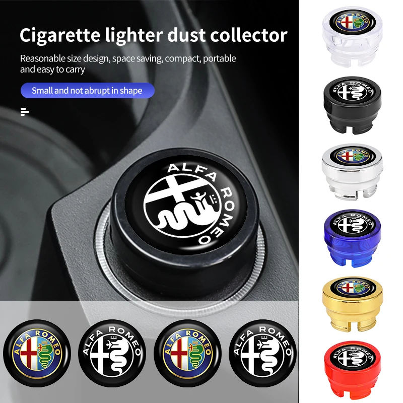 Cubierta de enchufe para encendedor de cigarrillos de coche, cubierta protectora de enchufe a prueba de polvo para Alfa Romeo GT Stelvio F1 Brera Volante Tonale Gloria Disco