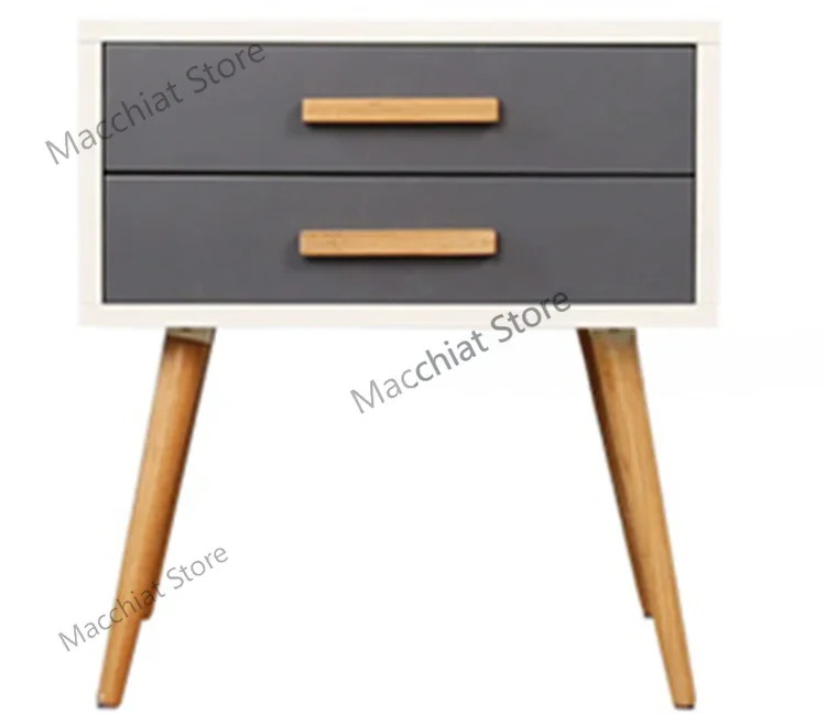 H&T European style bedside table simple and exquisite lockers solid wood bedroom living room  factory outlet