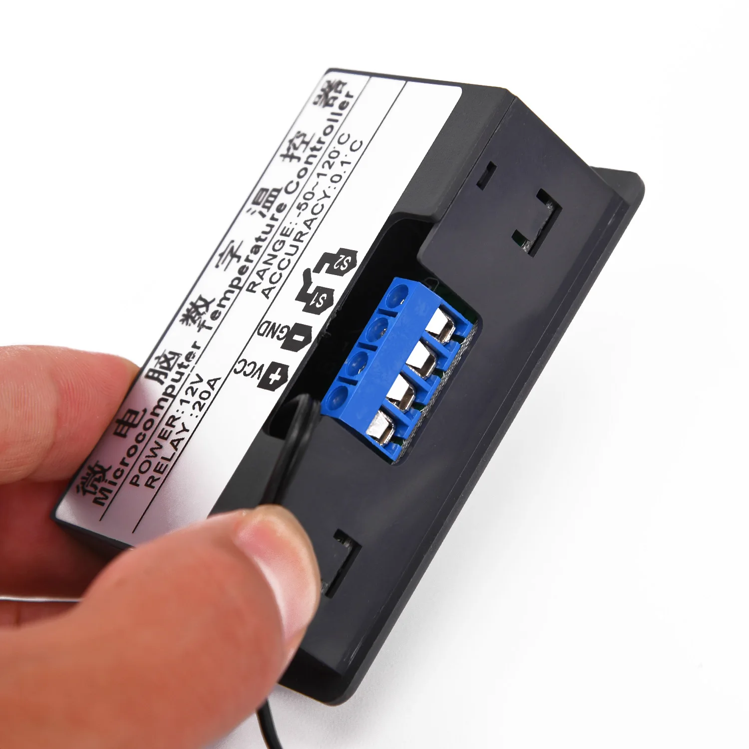 

DC 12V 20A LED Waterproof Digital Thermostat Temperature Controller Temp Sensor Control Relay 79*43*26mm High Precision