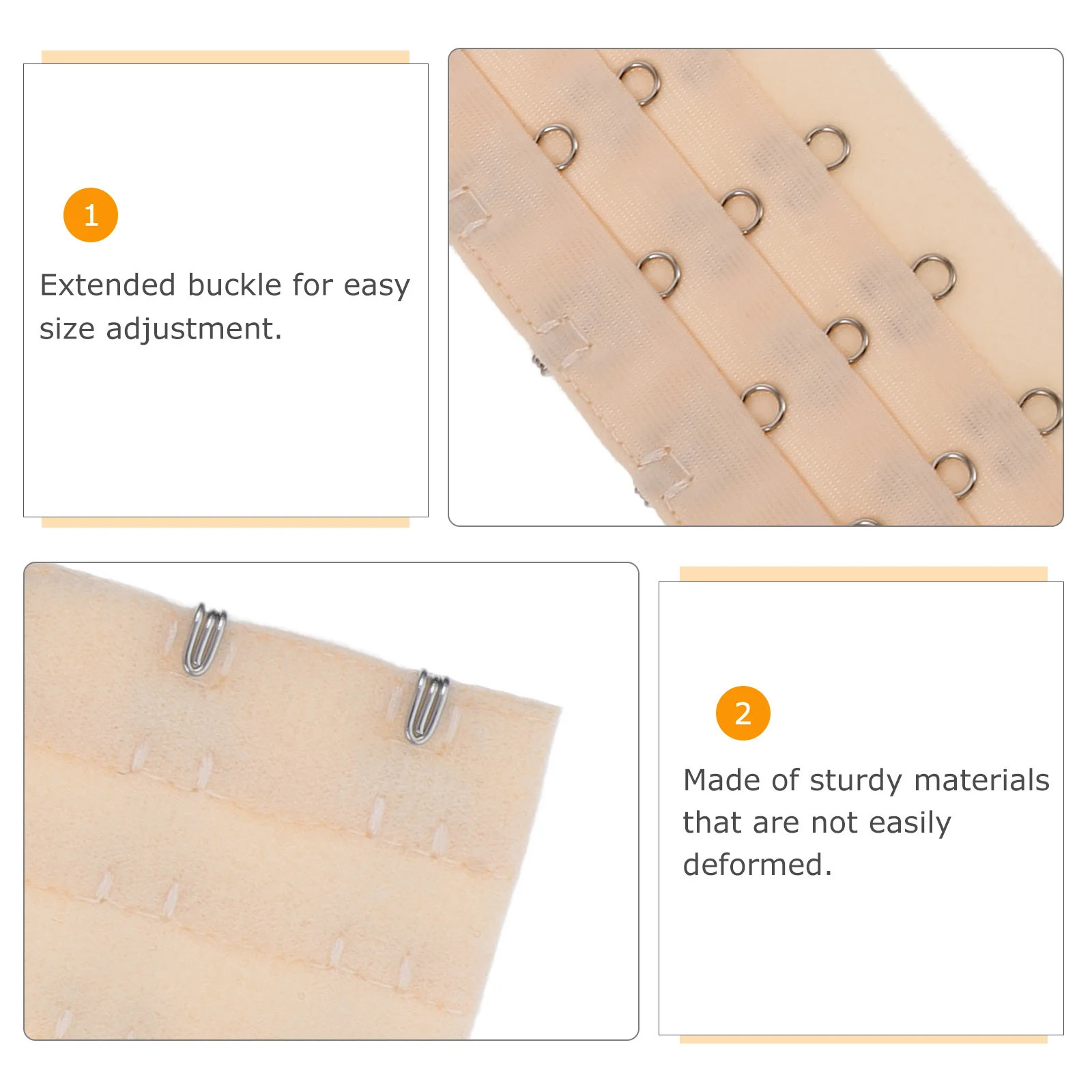 4 قطع حمالة صدر موسع للنساء قابلة للتعديل، وصلة خطافية لإغلاق الظهر، حمالات صدر متعددة الخطاف، إكسسوار مرن