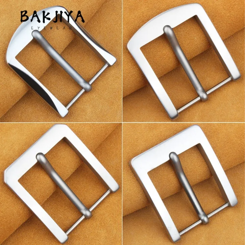 

TA1 Pure Titanium Men's Belt Buckle Pin Clasp Leather Durable Hypoallergenic Belt Accessory for Suits & Jeans 40mm Width