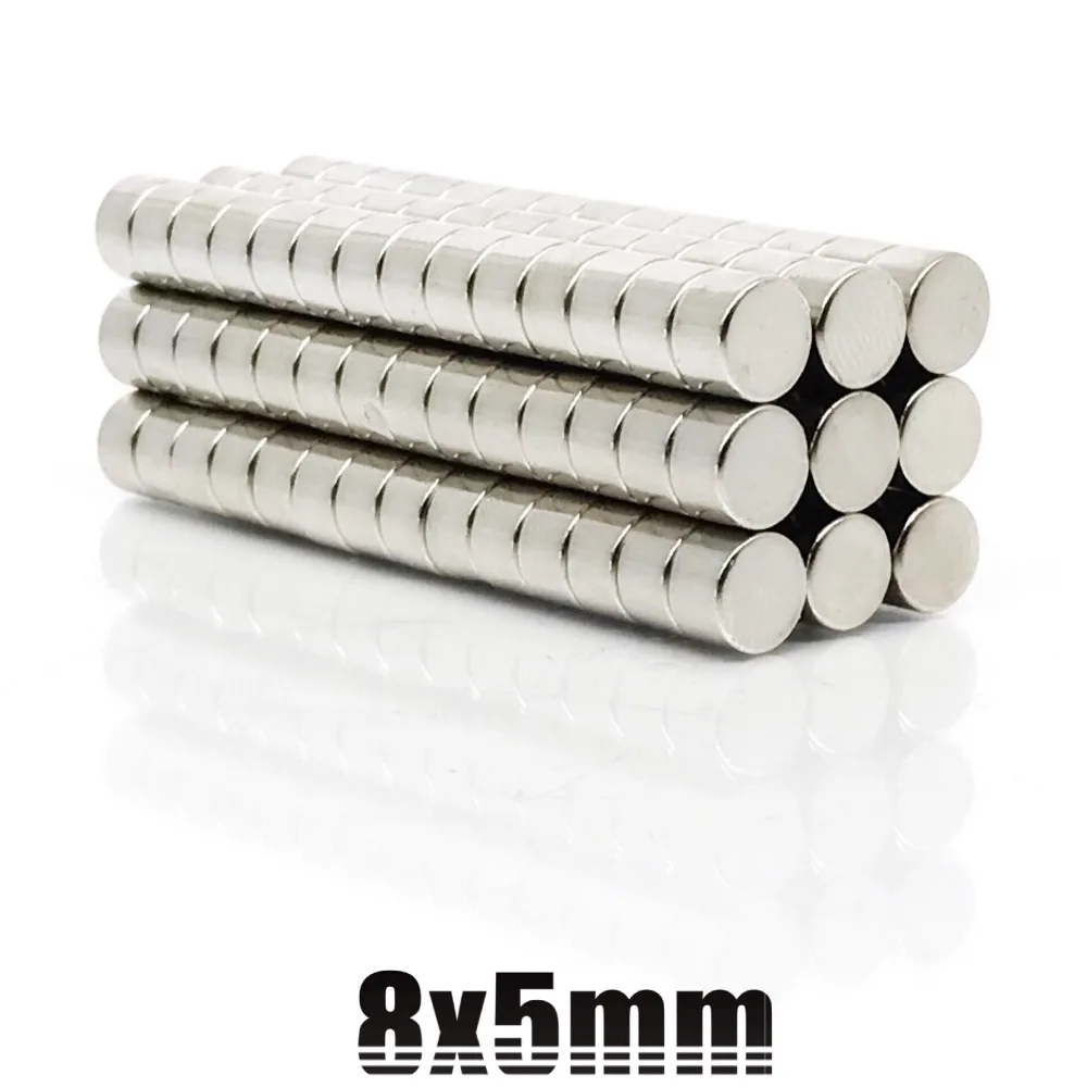 10~500PCS 8x5 mm Small Round Magnet disc 8mm*5mm Neodymium Magnet Dia 8x5mm Permanent NdFeB Strong Powerful Magnet 8*5 mm N35