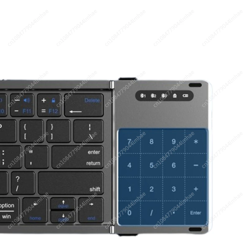 

Keyboard Mouse Trackpad Bluetooth Trifold Portable Kit for Apple Mac/Win/Android Tablets