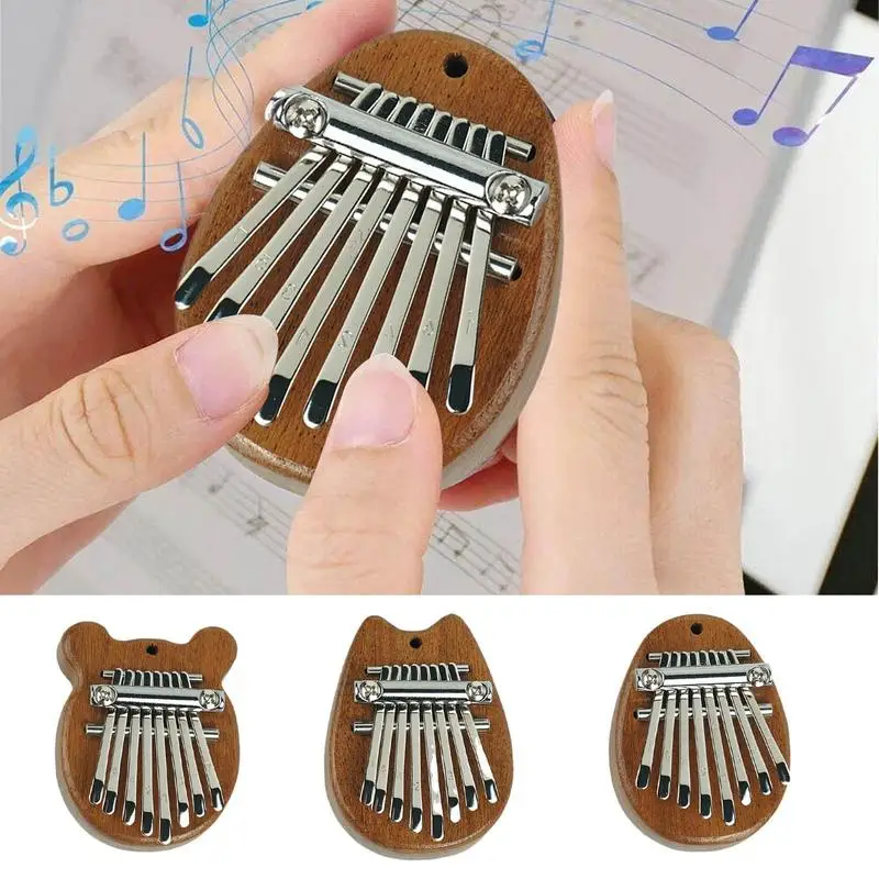 Piano de pulgar Kalimba pequeño, 8 teclas, Kalimba de dedo pequeño de madera, 8 teclas, Piano de pulgar, Piano Musical de bolsillo para principiantes, madera maciza