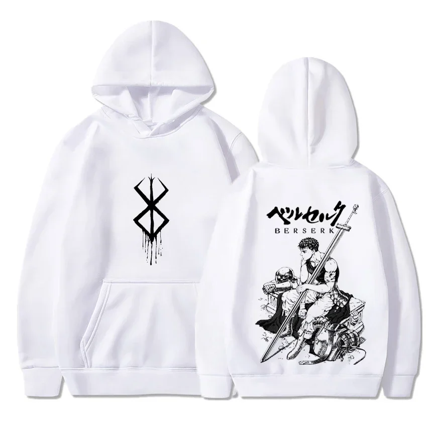 

Berserk Anime Hoodies Men Women Guts Sacrifice Print Manga Sweatshirts Gothic Harajuku Hooded Pullover Casual Streetwear 9Colors