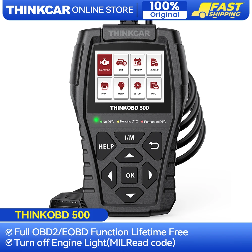 THINKCAR THINKOBD 500 Auto OBD2 Scanner Car Diagnostic With Check Engine System Lifetime Free Upgrade Read Clear Code Reader