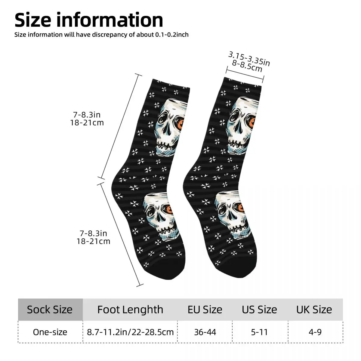 Halloween S Black Maltese Cross Pattern With Skull Kawaii Socks Shopping Cartoon Pattern Socks