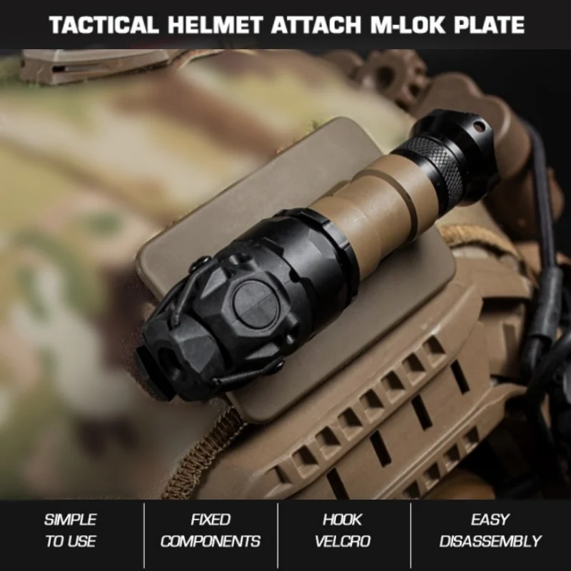 

Quick-Release Helmet Adapter Plate | M-LOK Compatible Mount | for Helmet Accessories