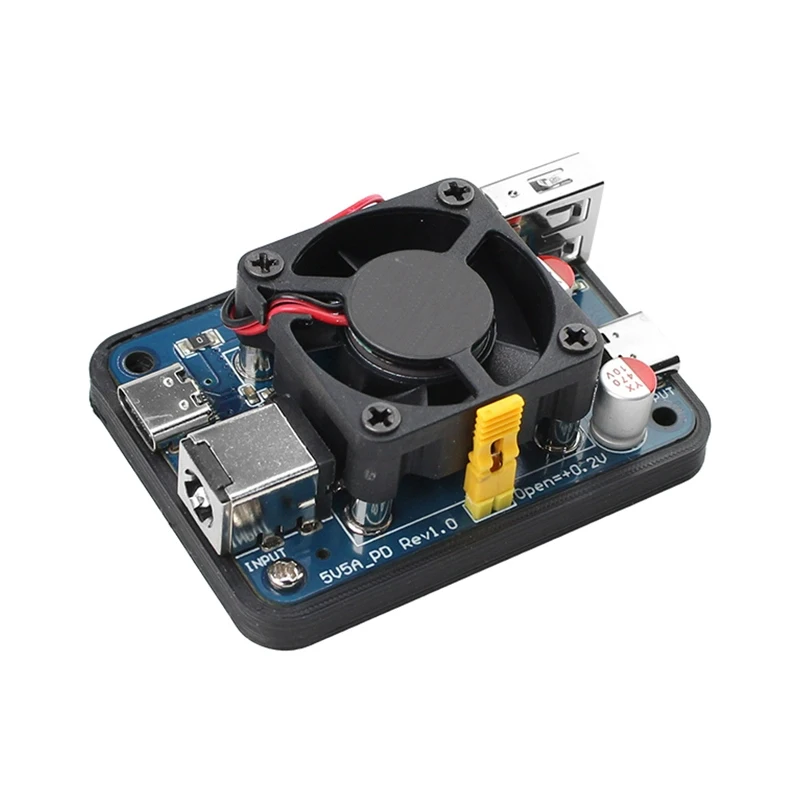 لراسبيري PI 5 5V5A PD لوحة توسيع تحويل الطاقة تيار مستمر تيار مستمر مصدر الطاقة 12 فولت إلى 5 فولت وحدة إمداد الطاقة ذات الجهد المنخفض