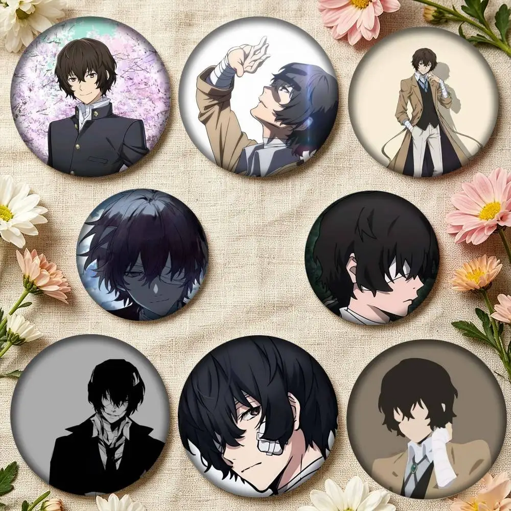 B-Bungo Stray Dogs D-Dazai Suicide  25mm 32mm 44mm 58mm 75mm Brooches Badges Pins for Accessories Gift