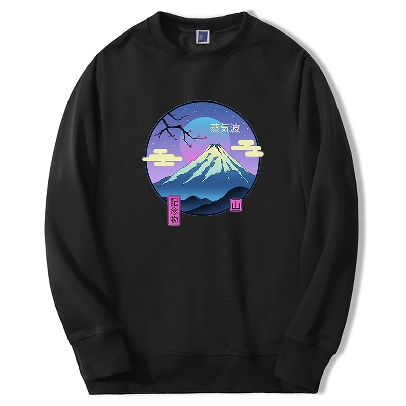 

Creative Design Vaporwave Graphic Hoodie Funny Men/women Mount Fuji Harajuku Sweatshirts Oversize Loose Tracksuit Sportswear