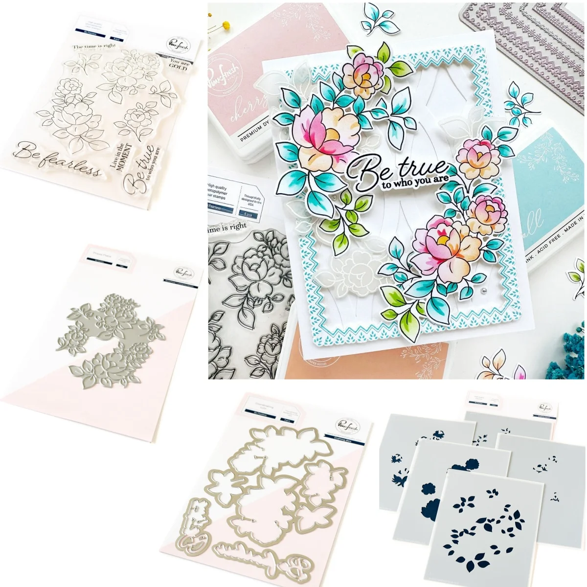 

Flower Plant New Metal Cutting Dies Clear Stamps Stencil Hot Foil DIY Scrapbook Craft Decoration Template Supplies Greeting Card