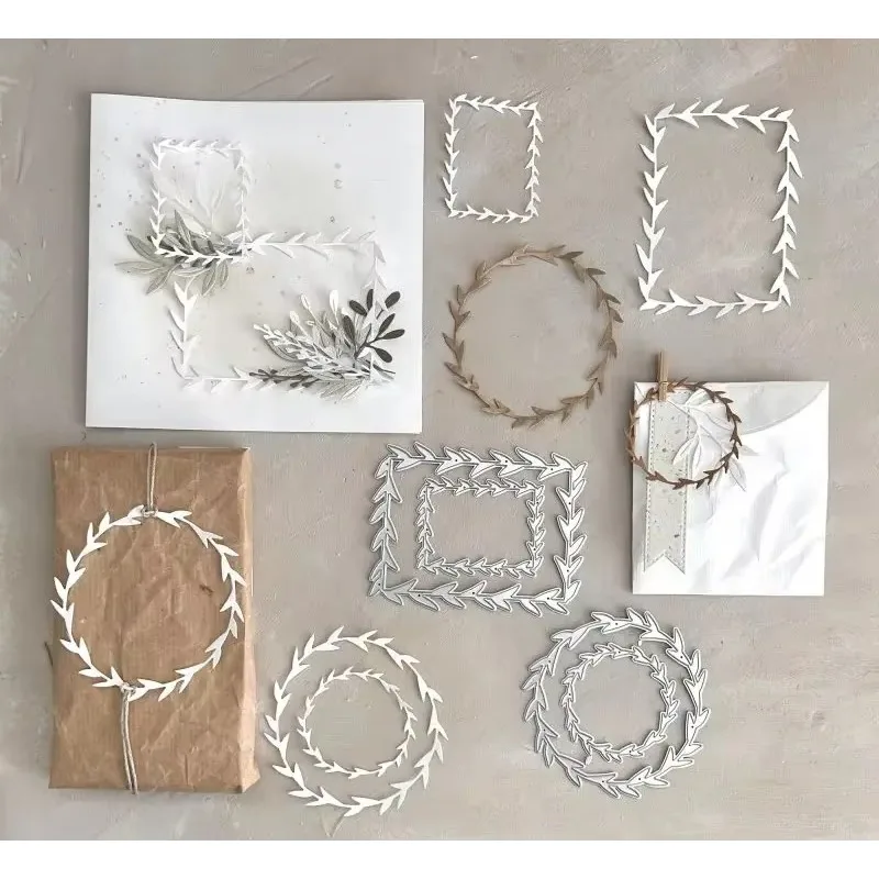 

Piggy Craft metal cutting dies cut die mold Nautical leaf frame Scrapbook paper craft knife mould blade punch stencils dies