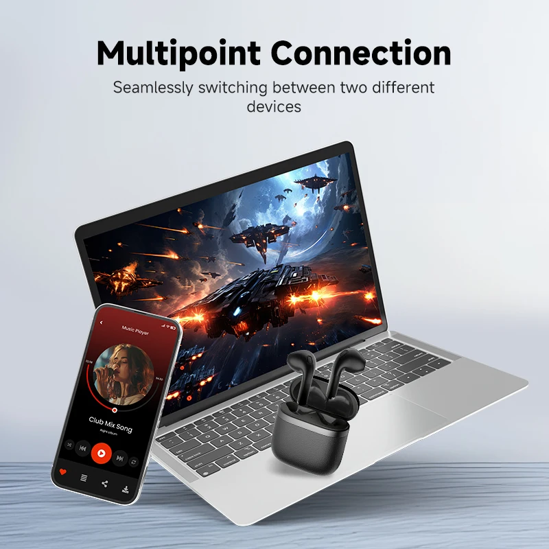 سماعات أذن Edifier W200T True اللاسلكية بتقنية البلوتوث 5.4 سماعات أذن شبه داخل الأذن TWS سماعات أذن بلوتوث مع عمر بطارية 32 ساعة