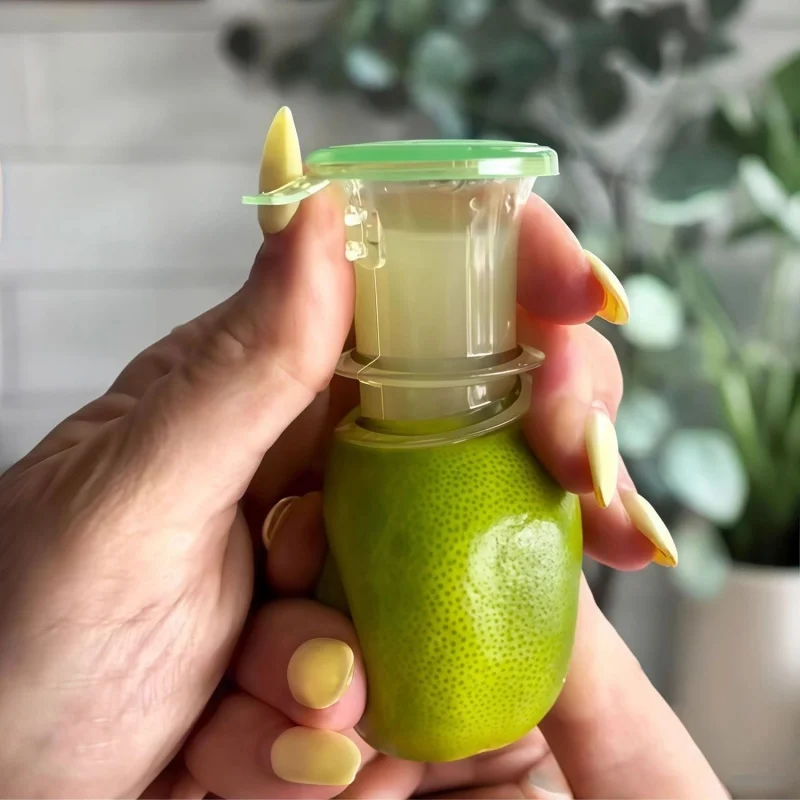 Portable Manual Lemon Juicer With Filter Hand Held Citrus Reamer Washable Lemon Squeezer For Orange Limes Kitchen Juicing Tool