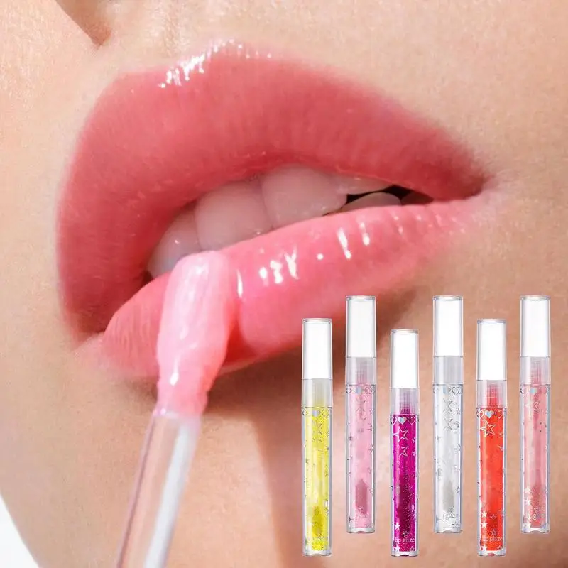 6 stks/set Hydraterende Lipgloss Hydraterende Getinte Lipolie Kit Diep Hydraterende Effect Gekleurde Lipgloss Lipolie GlossLip Voller