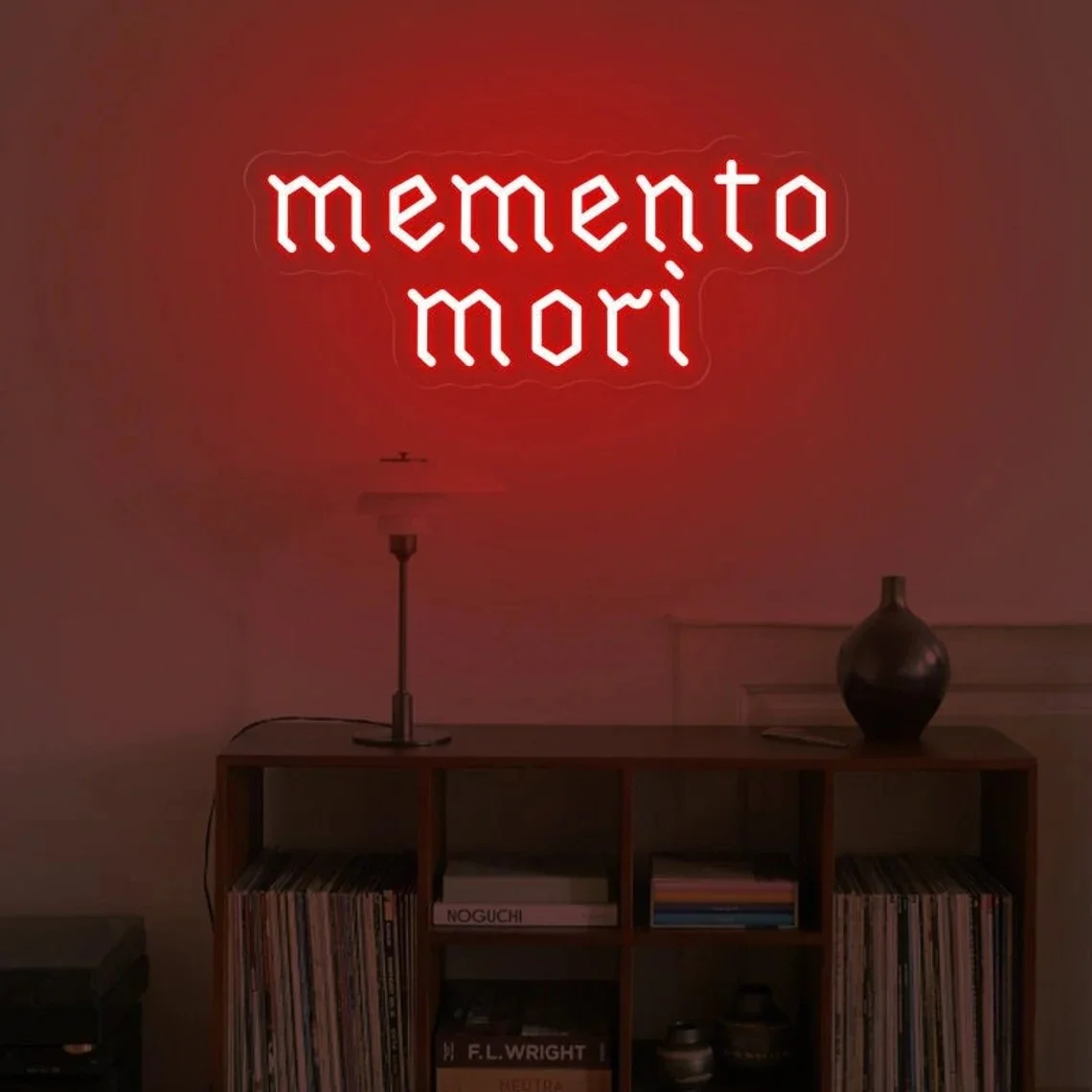 

Memento Mori Led Neon Sign Stoic Wall Art Gothic Home Decor