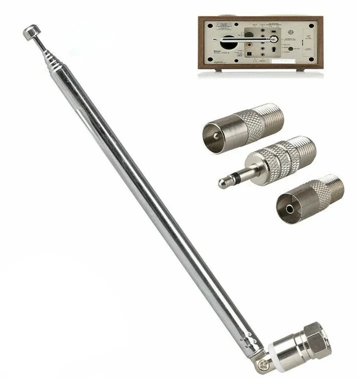 Antena FM para receptor de Radio, varilla telescópica de Audio, portátil