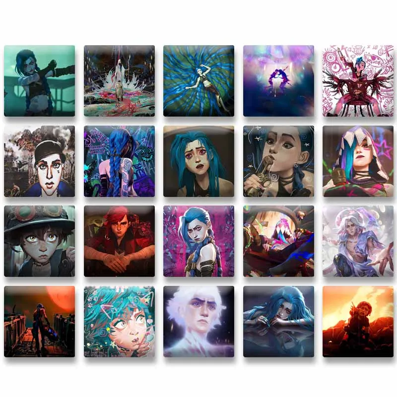 حار أنيمي غامض الموسم 2 دبابيس مربعة الكرتون إيكو جينكس فيكتور إيشا شارات على ظهره الملابس والاكسسوارات أصدقاء مجوهرات هدية