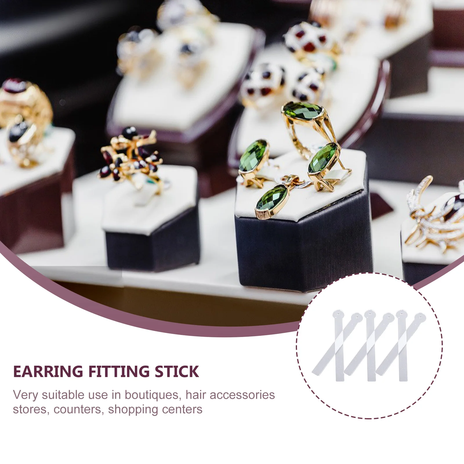

6 Pcs Earrings Stick Studs Display Prop Household Jewelry Rack Storage Tray Clear Acrylic Display Earring Rack Long Use