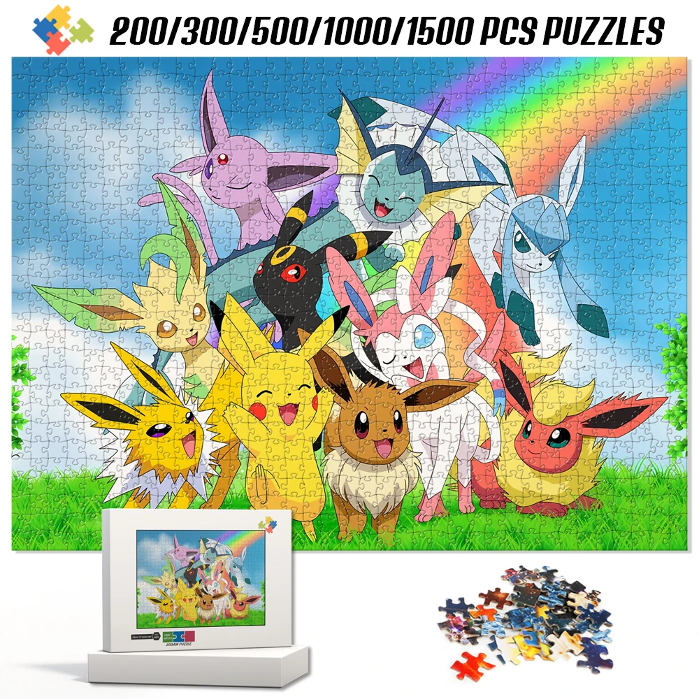 

Пазл-головоломка Digimon для детей и взрослых, семейный мультяшный танграм, разные размеры (200/300/500/1000/1500 элементов), игра-головоломка в коробке