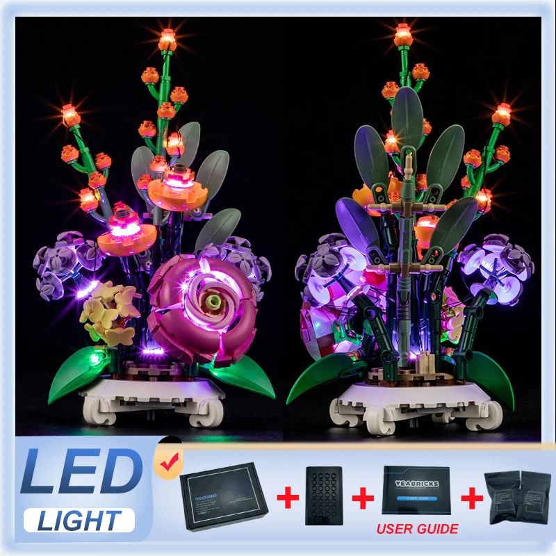 

Комплект светодиодных фонарей премиум-класса «сделай сам» для LEGO 40762, смешанный цветочный горшок (только светодиодный светильник, модель без блоков), осветление ваших творчества