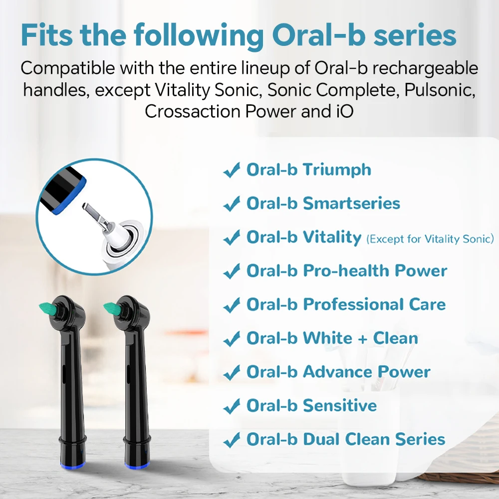 2/4x Interdental Brush Heads Compatible with Oral B Electric Toothbrush, Professional Toothbrush Head for Cleaning Between Teeth