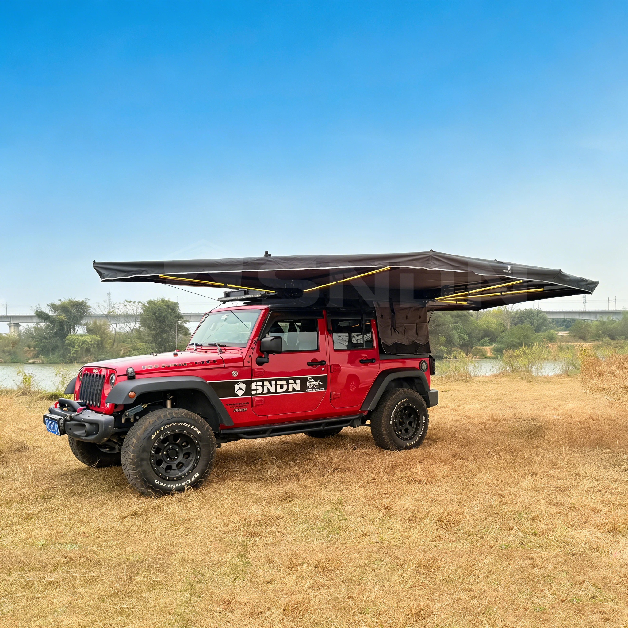 360 Car Awning,2.5M Waterproof Car Awning 270 Degree Large Free Standing 270 Awning Side Wall 4x4 Offroad