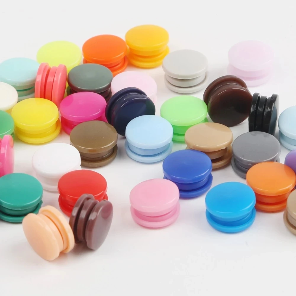 10Sets Round Plastic Snaps Button Fasteners KAM T5 12mm Garment Accessories For Baby Clothes Clips Quilt Cover Sheet Button