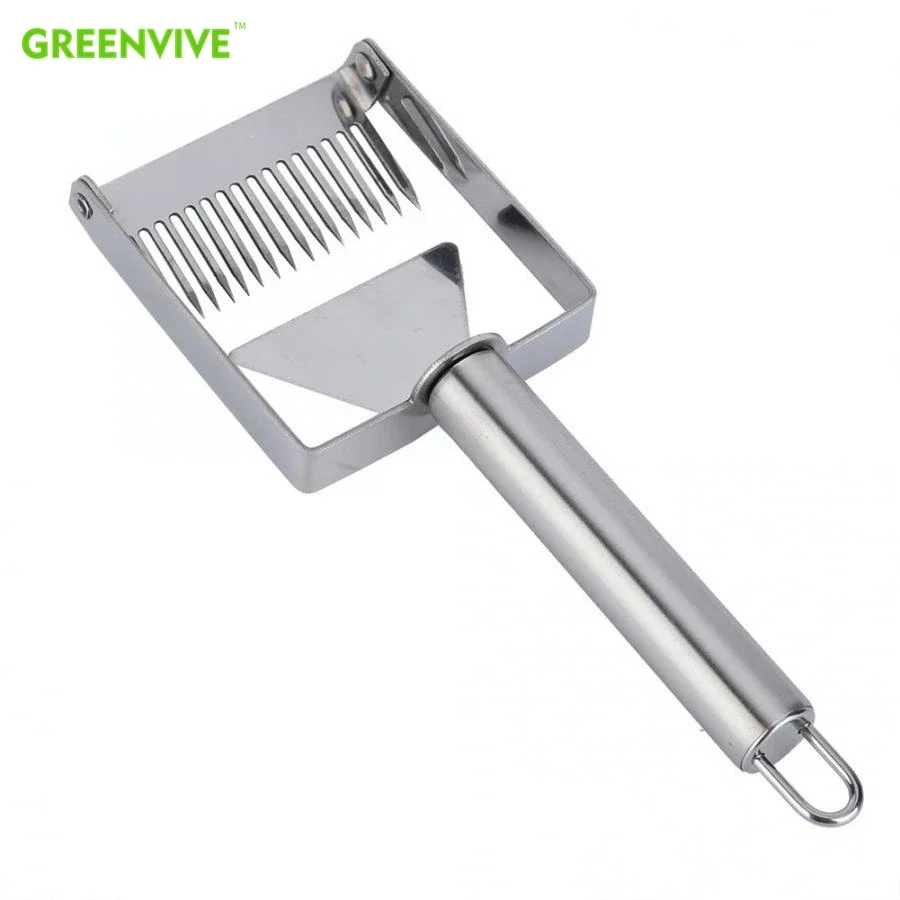 Stainless Steel Honey Cutter Uncapping Scraper Honey Fork Honey Scraper Knife 17 Needles Uncapping Knife Beekeeping Tools