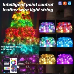 WS2812 Smart LED Fairy String Light WIFI Bluetooth Tuya App Control Outdoor For Navidad Garland Christmas Holiday Party Decor