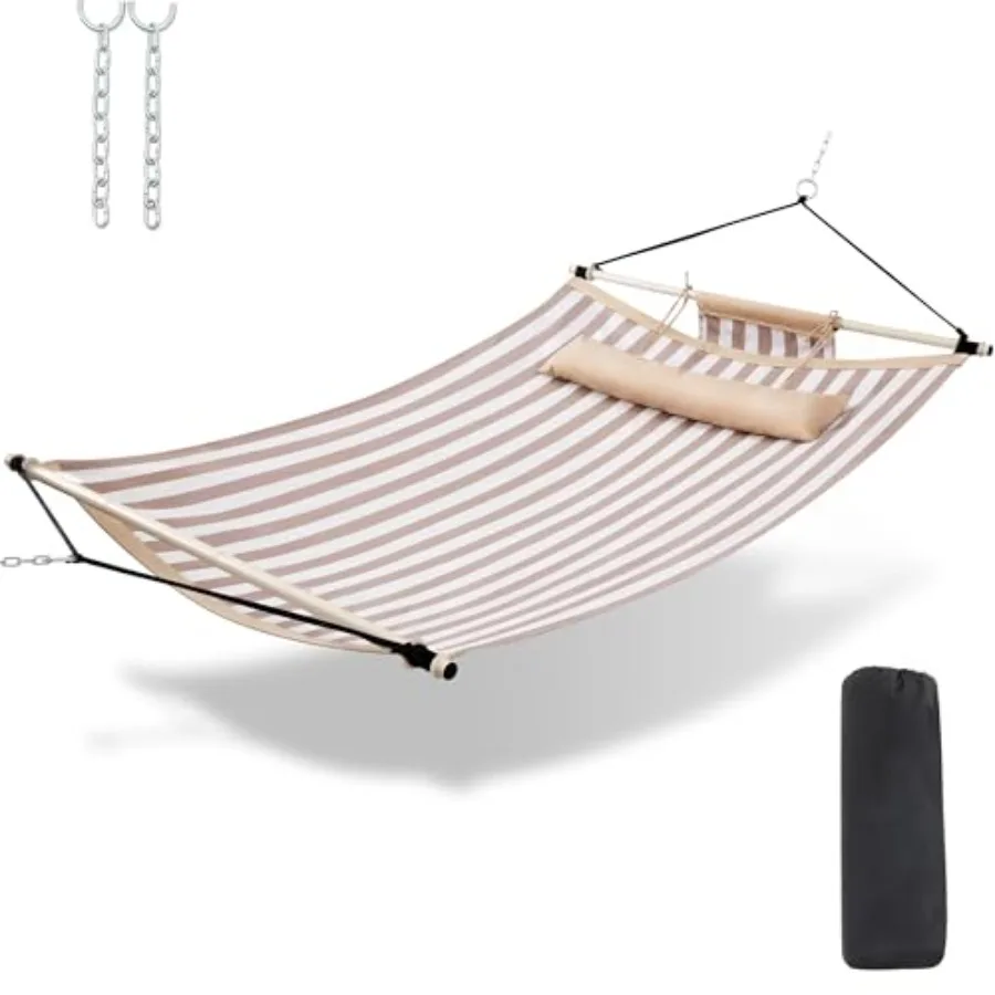 

Anti-flip 12Feet Hammock Large Hammock 450LB Capacity with Iron Spreader Bar and Nylon Rope for Outside Patio Garden Backyard B