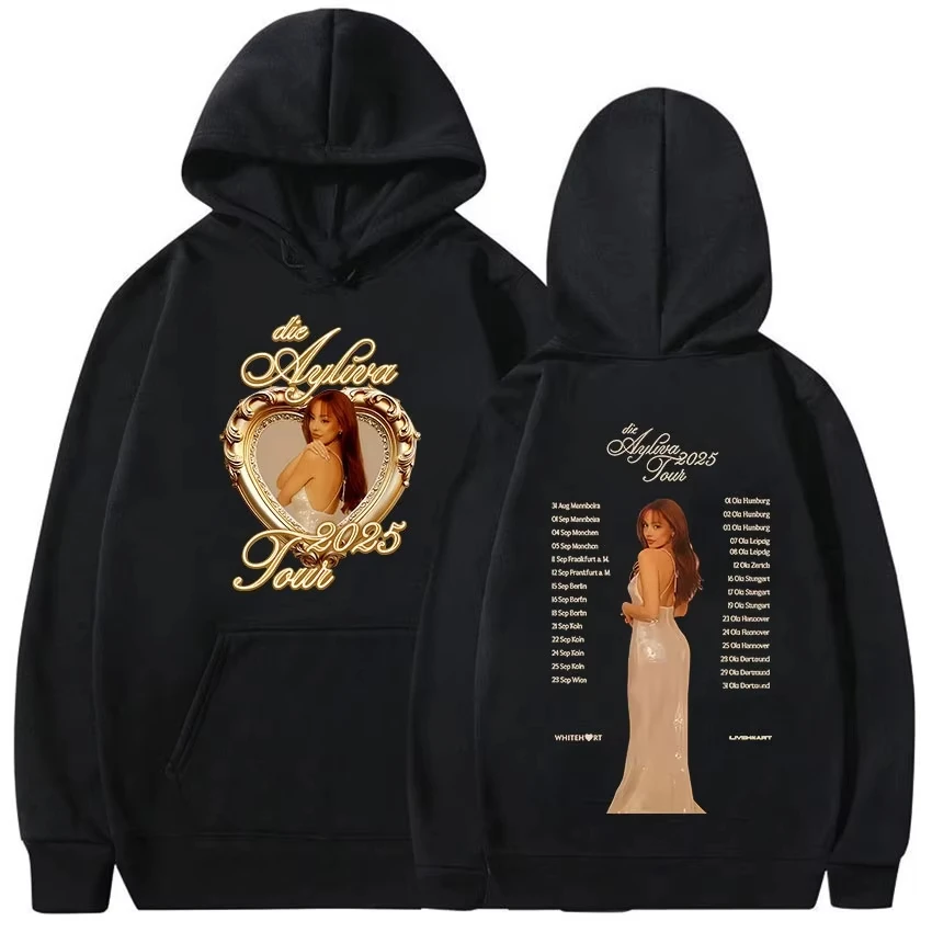 

Die Ayliva Tour 2025 Hoodies Ayliva Singer Graphic Printing Sweatshirt Roupas Femininas Hooded Long Sleeve Casual Women Sudadera