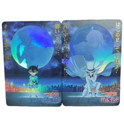 2pcs/set Detective Conan Conan Edogawa Kuroba Kaito Self Made Refraction Flash Card Anime Classics Game Collection Cards Toy