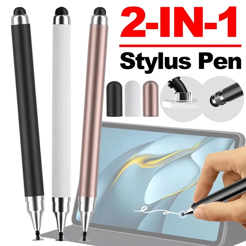 Universal 2 em 1 caneta stylus para telefone inteligente tablet desenho lápis capacitivo tela android caneta de toque para iphone samsung xiaomi