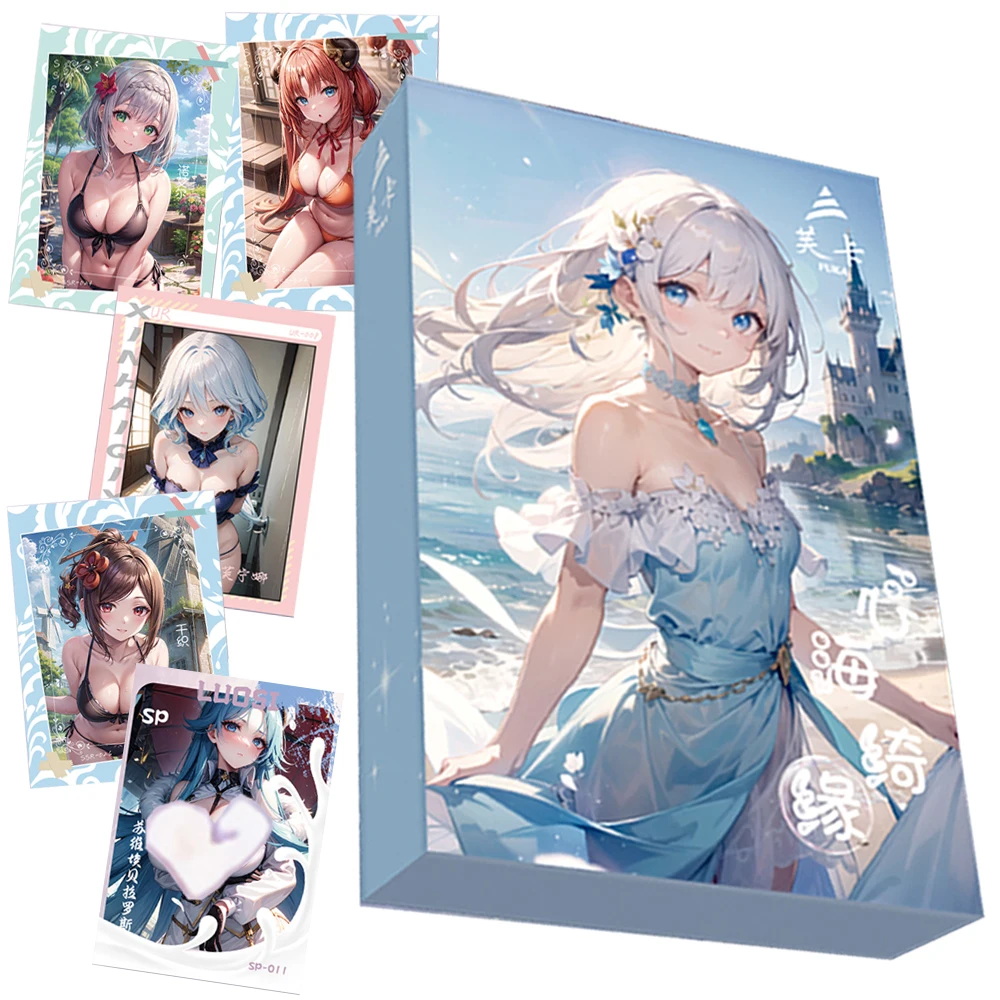 

Heart Sea Romantic Fate Collection Card For Children Goddess Story Cute Girl Faruzan Kotiya Sanae Limited Game Card Kids Toys