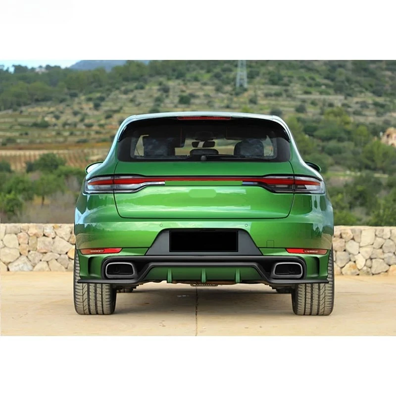 

For Porsche Macan Newest Real Carbon Fiber Frp Rear Bumper Diffuser Lip Spoiler Car Body Kit 2014-2019
