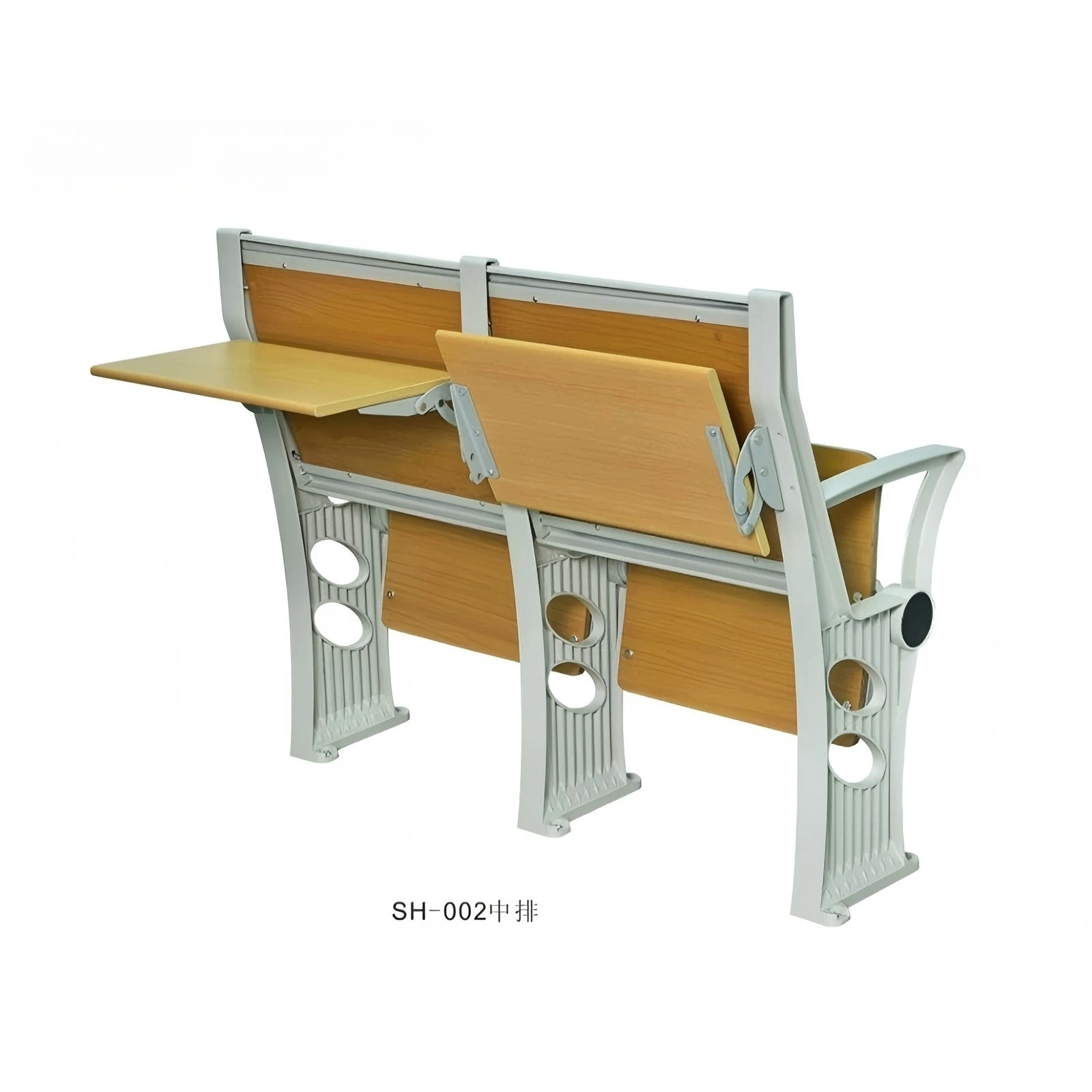 Ladder desks and chairs University classroom row chairs Aluminum alloy desks and  Multimedia lecture hall Flap row