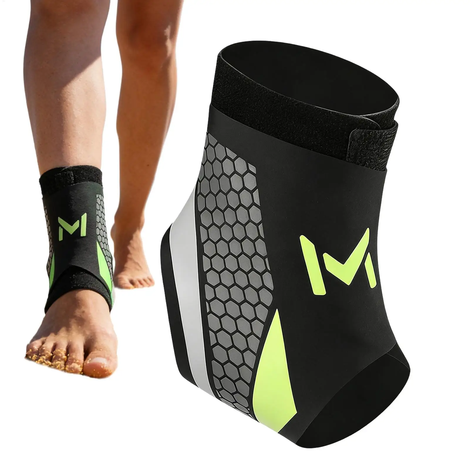 Suporte de Tornozelo Respirável para Esportes, Faixa de Apoio para Tornozelo para Exercícios, Fitness, Caminhada, Corrida, Ciclismo e Patinação