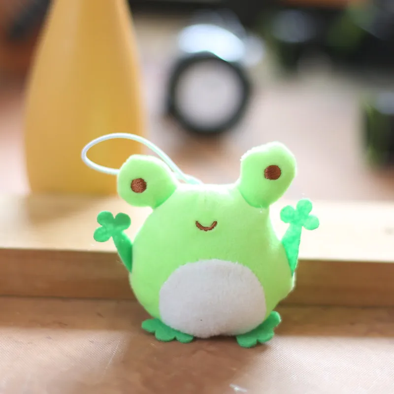 9cm New Cute Nerdy Frog Plush Keychain Pendant Doll Cartoon Animals Soft Stuffed Plush Toys Kids Couple's Backpack Charm  Gift