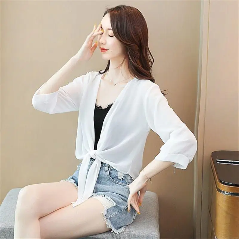 Womens Boleros Shrug Soft Shawl Wrap Sheer Short Sleeve Open Front Tie Cropped Cardigans for Evening Dress