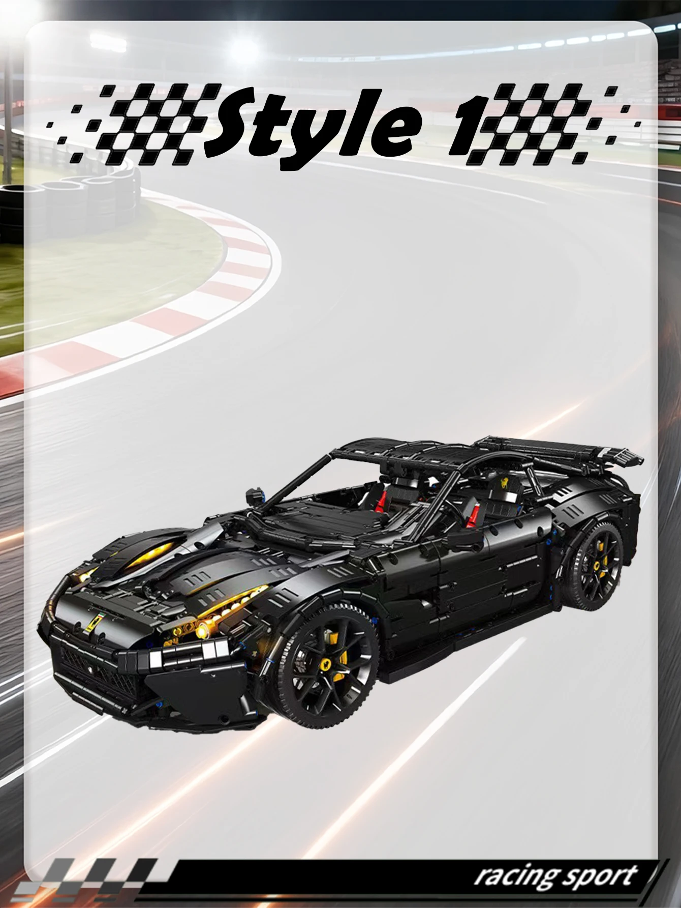 

Конструктор-головоломка в стиле черного суперкара, модульный набор. Подходит в качестве подарка на день рождения для мальчиков и девочек.