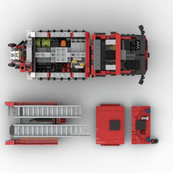 1019PCS City Fire Truck Technik Architectuur Modulaire bouwsteen Assembly Collection Model Kit, Cadeaus voor volwassenen kinderen