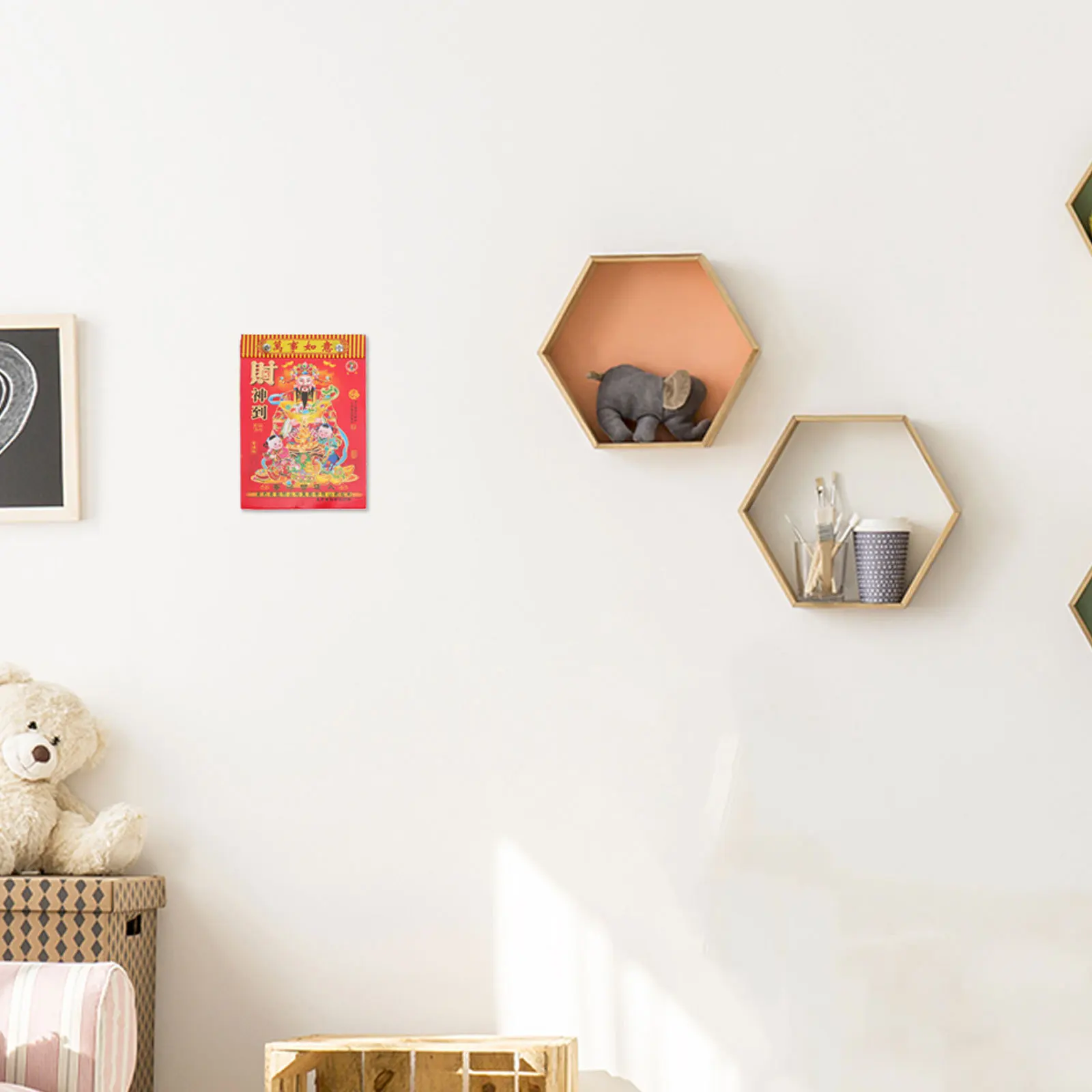 

1Pcs 2022 Daily Wall Calendar Tiger Year Theme Traditional Chinese Lunar Calendar for Home Office Use with Event and Holiday