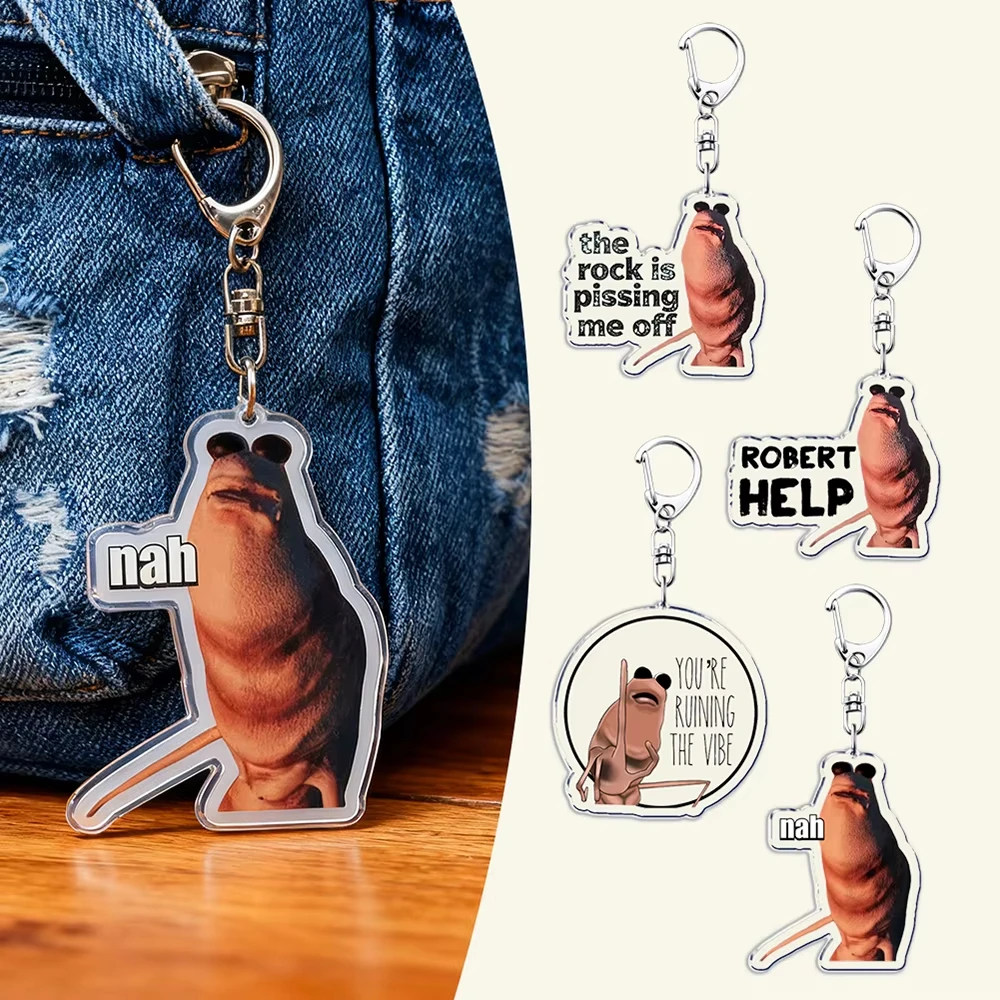 Marcus The Worm Character Keychain Accessories Bag Charms Women Vrchat Robert Meme Keyrings Jewelry Fans Freinds Gift