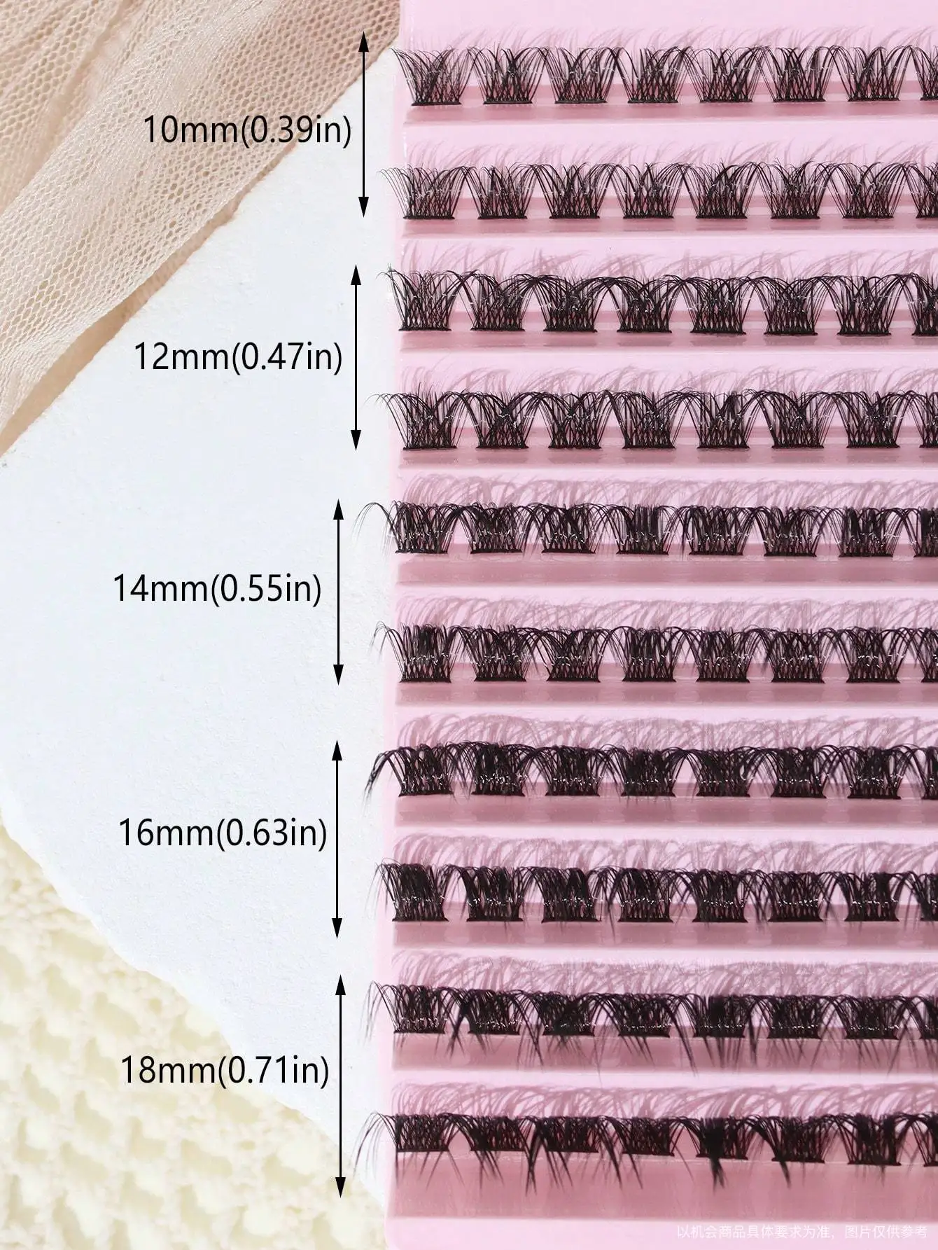 120pcs Natural Looking False Eyelash Clusters C Curly Mixed Length 8-16mm for Cosplay And Daily Wear