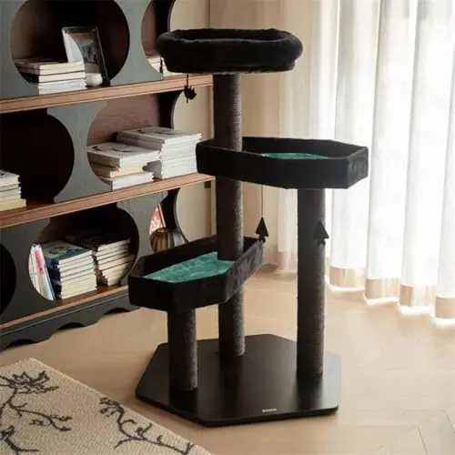 Multi-Level Gothic Cat Tree with Coffin Bed - 52.6