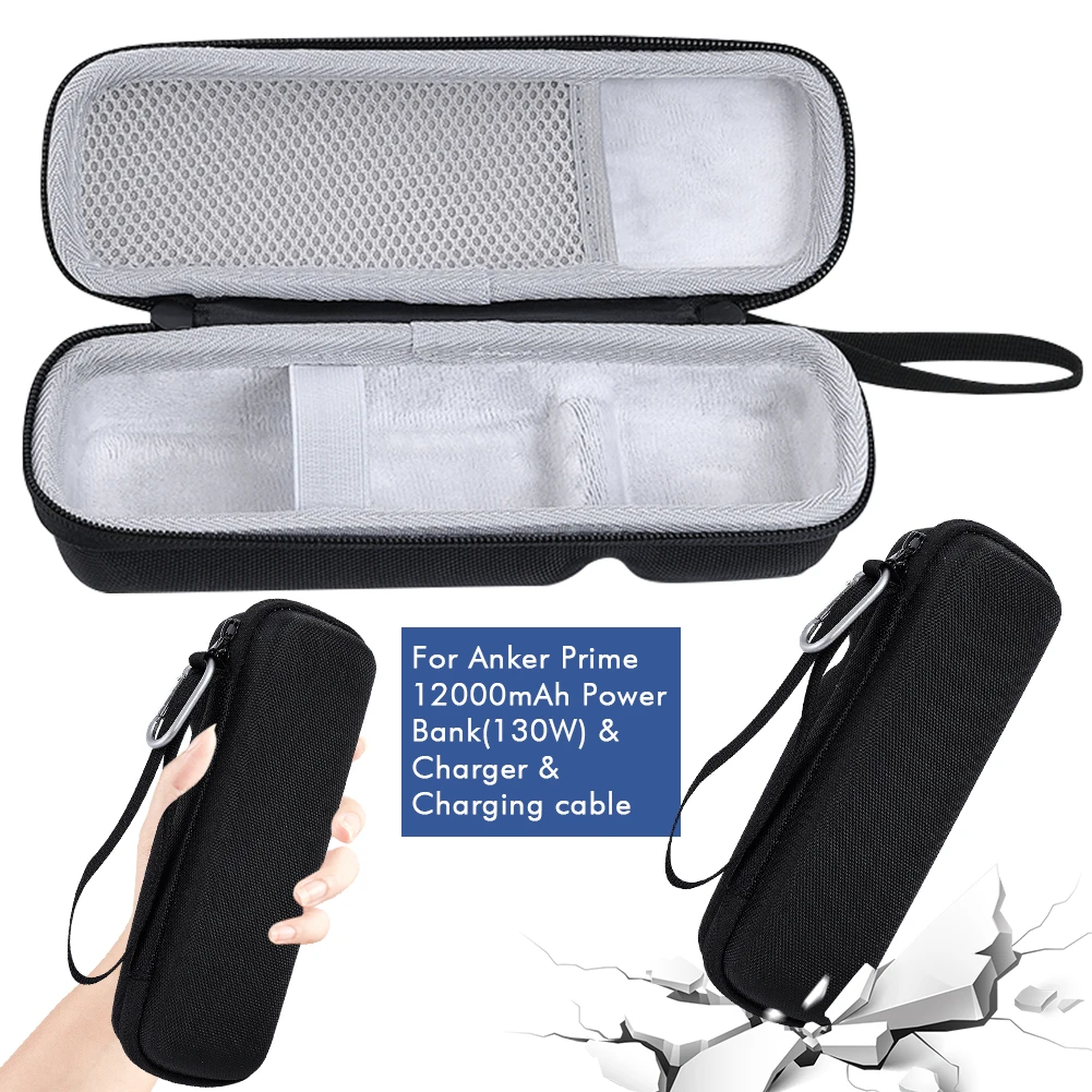 Carrying Case Protective Case Portable Travel Storage Bag for Anker Prime Power Bank 12000mAh 130W 20000mAh 200W 27650mAh 250W