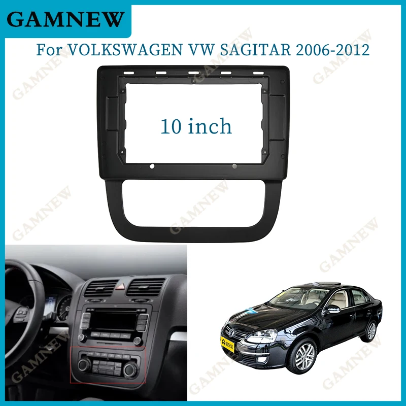 

10,1 дюймовая Автомобильная радиопанель Fascia Для VOLKSWAGEN VW SAGITAR 2006-2012, комплект аудио Facia, установочный адаптер, ободок, консоль, отделка