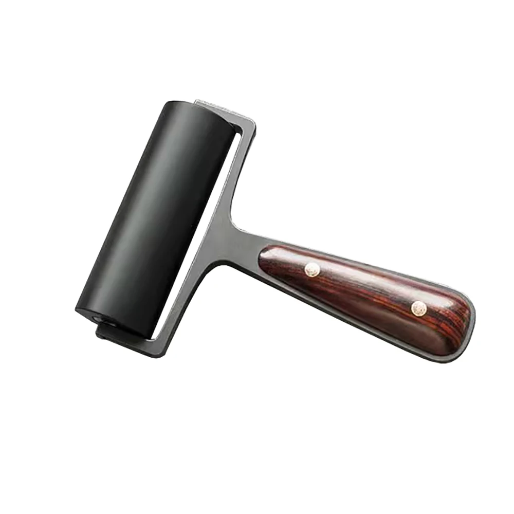 QIANYU Leather Roller Edge Creaser Smoother DIY Handmade Leathercraft Glue Laminating Tools 100MM Stainless Steel Roll Wheel